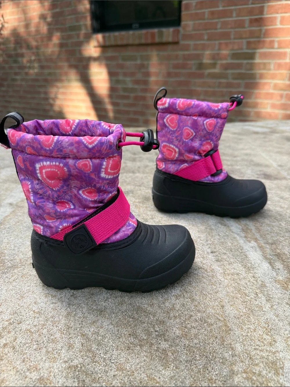 Northside- Frosty Mid Insulated Snow Boot Toddler Pink-Purple Hearts, size 6
